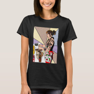 Retro Pop Kunst, Dichtung und Musik T-Shirt