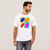 Retro Pop Kunst, Dichtung und Musik T-Shirt (Vorne ganz)