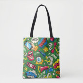 Retro Pop Kunstexplosion - Farbenfrohe Urban Chic Tasche (Vorderseite)