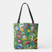 Retro Pop Kunstexplosion - Farbenfrohe Urban Chic Tasche (Rückseite)