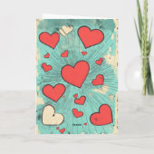 Retro-Pop-Liebe Feiertagskarte (Rückseite)