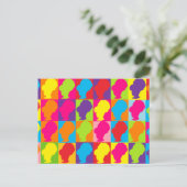 Retro Pop Multicolor BeeHives Postkarte (Stehend Vorderseite)