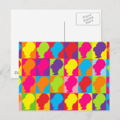 Retro Pop Multicolor BeeHives Postkarte (Vorne/Hinten)