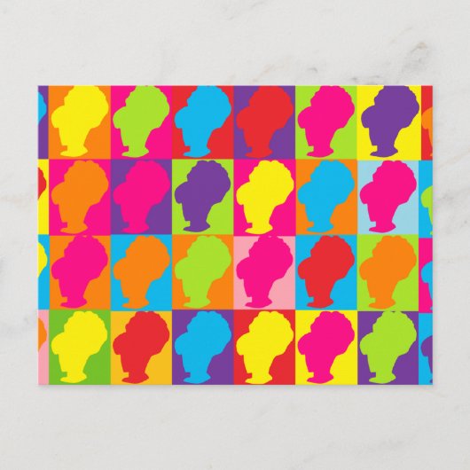 Retro Pop Multicolor BeeHives Postkarte (Vorderseite)