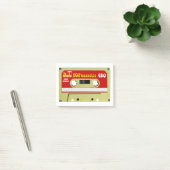 Retro-Pop-Musikkassetten-DJ-Tonbandseite B Post-it Klebezettel (Büro)