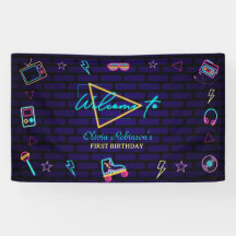 Retro Pop Neon Kids’ Geburtstagsbash