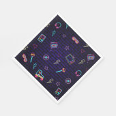 Retro Pop Neon Kids’ Geburtstagsbash Serviette (Ecke)