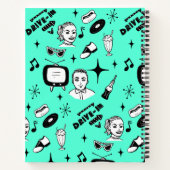 Retro Pop Nostalgische Grafik im Stil der 50er Jah Notizblock (Rückseite)