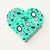 Retro Pop Nostalgische Grafik im Stil der 50er Jah Notizblock (Rückseite)