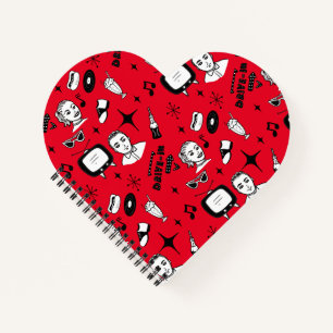 Retro Pop Nostalgische Grafik im Stil der 50er Jah Notizblock