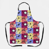 Retro Pop Nostalgische Grafik im Stil der 50er Jah Schürze (Vorderseite)