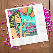 Retro Pop Pinup Serviette