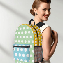 Retro Pop Polka Dot 50er-Inspiriert Farbblock Stil
