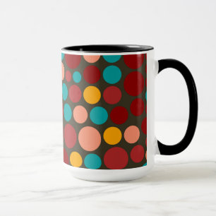 Retro Pop Polka Dot Mosaic Muster #10 Tasse