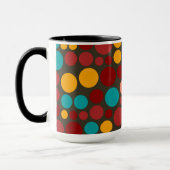 Retro Pop Polka Dot Mosaic Muster #10 Tasse (Links)
