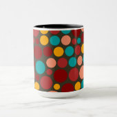 Retro Pop Polka Dot Mosaic Muster #10 Tasse (Zentrum)