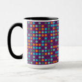 Retro Pop Polka Dot Mosaic Muster #6 Tasse (Links)