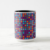 Retro Pop Polka Dot Mosaic Muster #6 Tasse (Zentrum)