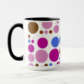 Retro Pop Polka Dot Mosaic Muster Tasse (Links)