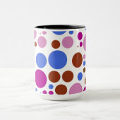 Retro Pop Polka Dot Mosaic Muster Tasse (Zentrum)