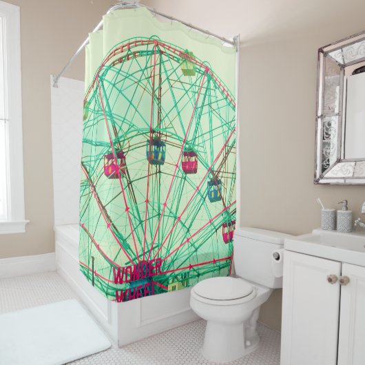 Retro Pop Sommerfest Duschvorhang (Beispiel)