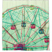 Retro Pop Sommerfest Duschvorhang (Vorderseite)