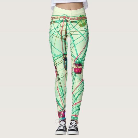 Retro Pop Sommerfest Leggings (Vorderseite)