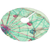 Retro Pop Sommerfest Polyester Weihnachtsbaumdecke (Schrägansicht)