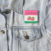 Retro Pop Strawberry Charm - Harajuku Kawaii Style Button (Beispiel)