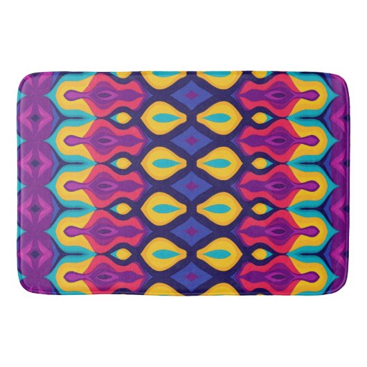 Retro Pop Teardrops Bold Badematte (Vorderseite)