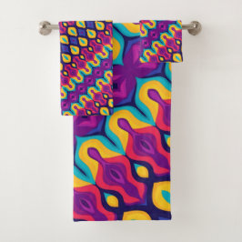 Retro Pop Teardrops Bold Badhandtuch Set