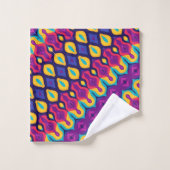 Retro Pop Teardrops Bold Badhandtuch Set (Waschlappen)