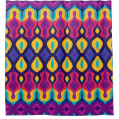 Retro Pop Teardrops Bold Duschvorhang (Vorderseite)