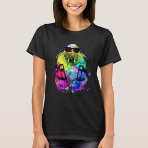 Retro Pop Walrus Gamer mit Kopfhörer T-Shirt