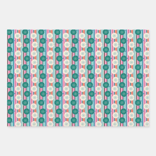 Retro Pop Weihnachts-Set 2 Geschenkpapier Set (Vorderseite 2)