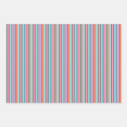 Retro Pop Weihnachts-Set 2 Geschenkpapier Set (Vorderseite)