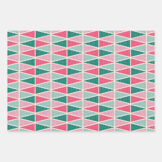 Retro Pop Weihnachts-Set 3 Geschenkpapier Set (Vorderseite 3)