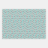 Retro Pop Weihnachts-Set 3 Geschenkpapier Set (Vorderseite 2)