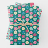 Retro Pop Weihnachts-Set 3 Geschenkpapier Set (Beispiel)