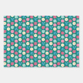 Retro Pop Weihnachts-Set 3 Geschenkpapier Set (Vorderseite)