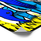 Retro Popart Elephant Poster (Ecke)