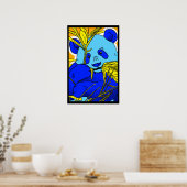 Retro Popart Panda Poster (Küche)