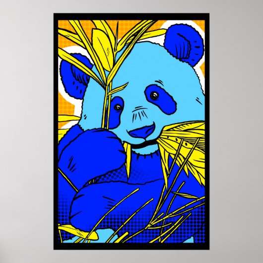 Retro Popart Panda Poster (Vorne)