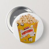 Retro Popcorn - Farbe Button (Vorne & Hinten)