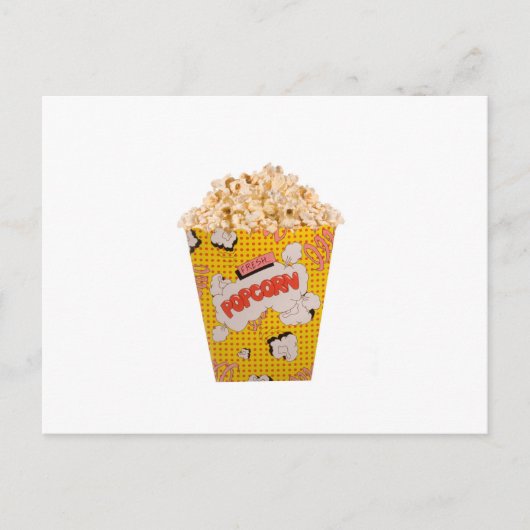 Retro Popcorn - Farbe Postkarte (Vorderseite)