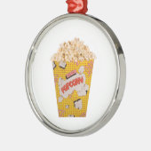 Retro Popcorn - Farbe Silbernes Ornament (Links)