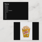 Retro Popcorn - Farbe Visitenkarte (Vorne/Hinten)