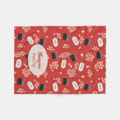 Retro-Popcorn-Kino-Monogramm Fleecedecke (Vorderseite (Horizontal))