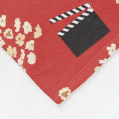 Retro-Popcorn-Kino-Monogramm Fleecedecke (Ecke)