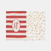Retro-Popcorn-Kino-Monogramm Fleecedecke (Vorderseite (Horizontal))